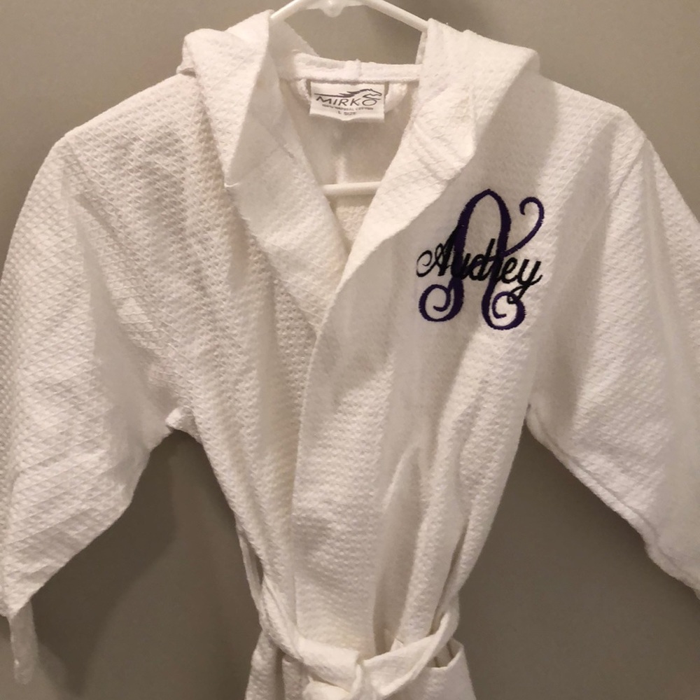 Child Robe with monogrammed name - Audrey
